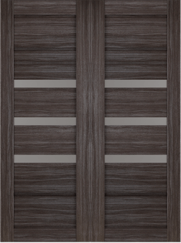 RITA VETRO GRAY OAK DOUBLE BARN BELLDINNI MODERN INTERIOR DOOR - 2