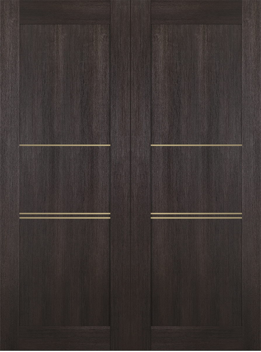 AVON 07 3H GOLD VERALINGA OAK DOUBLE INVISIBLE METAL FRAME BELLDINNI MODERN INTERIOR DOOR - 2