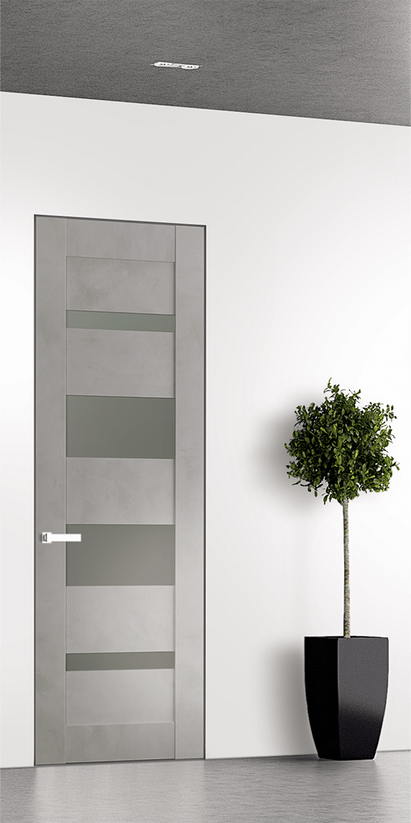 AVON 07-01 VETRO LIGHT URBAN INVISIBLE METAL FRAME BELLDINNI MODERN INTERIOR DOOR - 1