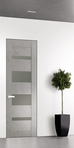 AVON 07-01 VETRO LIGHT URBAN INVISIBLE METAL FRAME BELLDINNI MODERN INTERIOR DOOR - 1