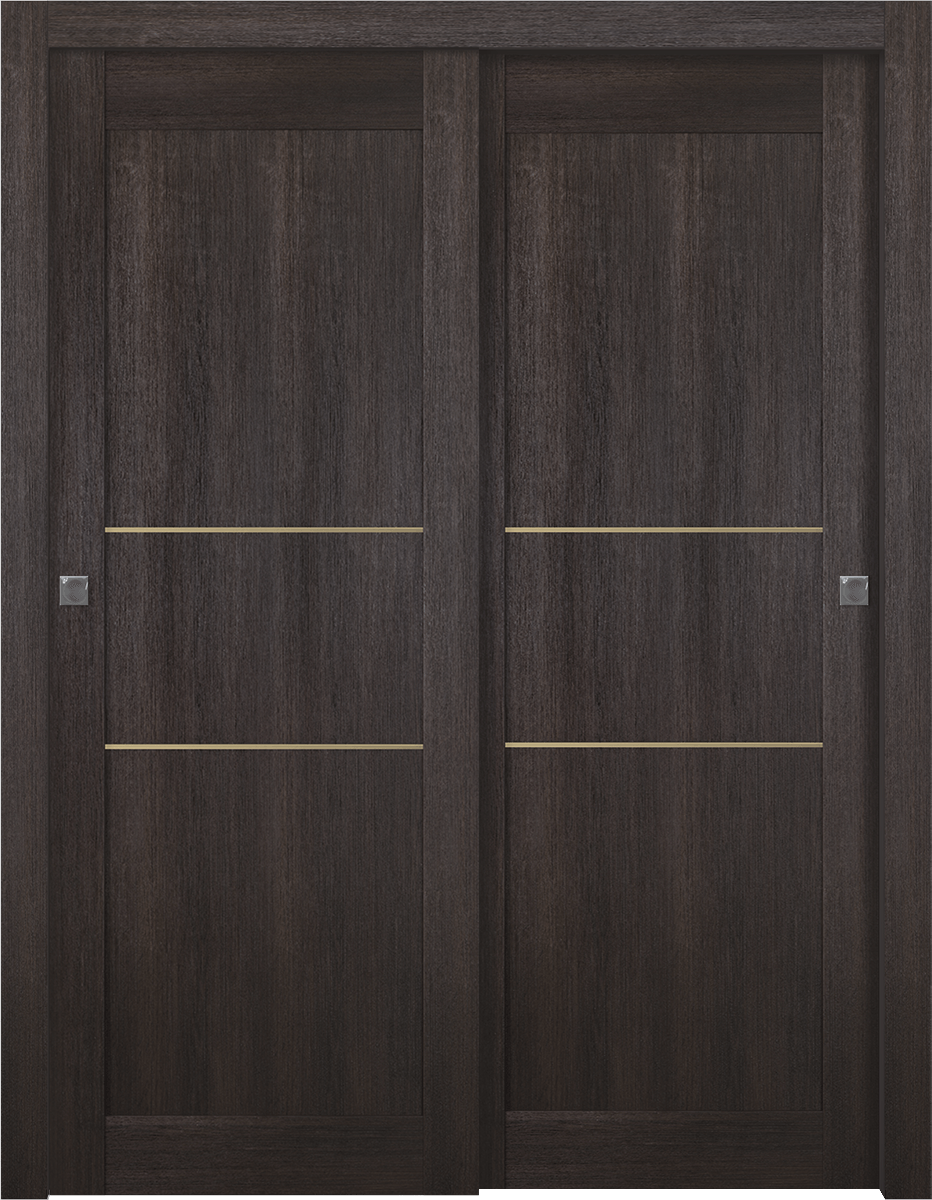 AVON 07 2H GOLD VERALINGA OAK BYPASS BELLDINNI MODERN INTERIOR DOOR - 1