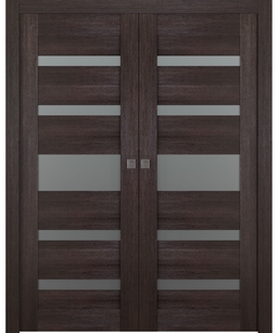 AVON 07-05 VETRO VERALINGA OAK DOUBLE POCKET BELLDINNI MODERN INTERIOR DOOR - 1