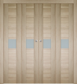 EDNA VETRO SHAMBOR DOUBLE BI-FOLD BELLDINNI MODERN INTERIOR DOOR - 1