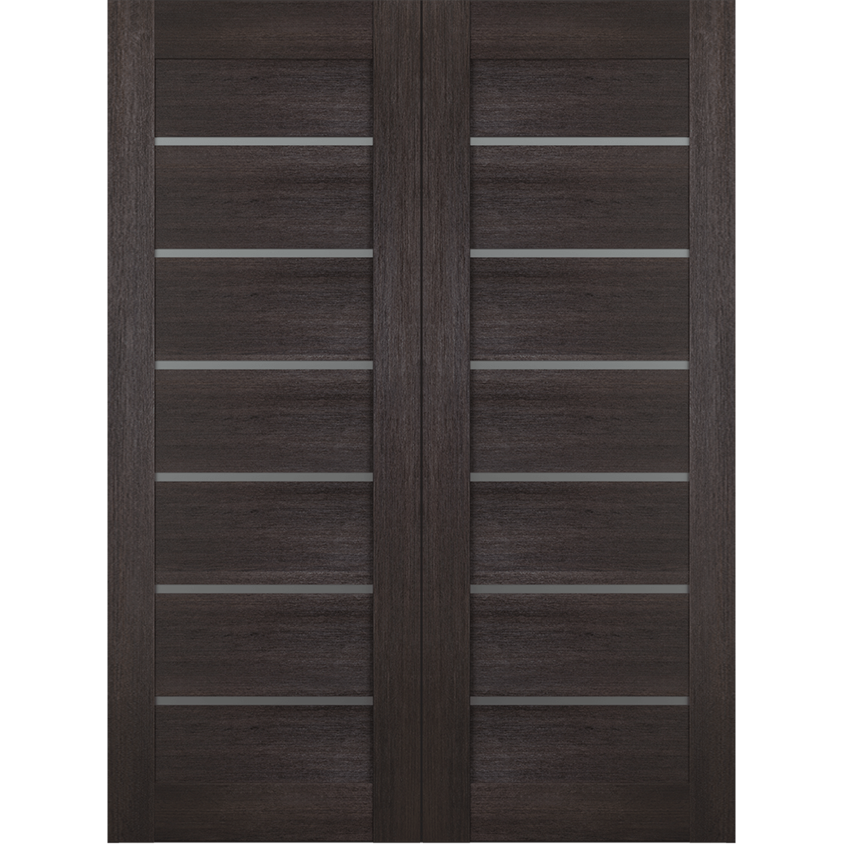 AVON 07-02 VETRO VERALINGA OAK DOUBLE BELLDINNI MODERN INTERIOR DOOR - 2