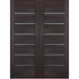 AVON 07-02 VETRO VERALINGA OAK DOUBLE BELLDINNI MODERN INTERIOR DOOR - 2