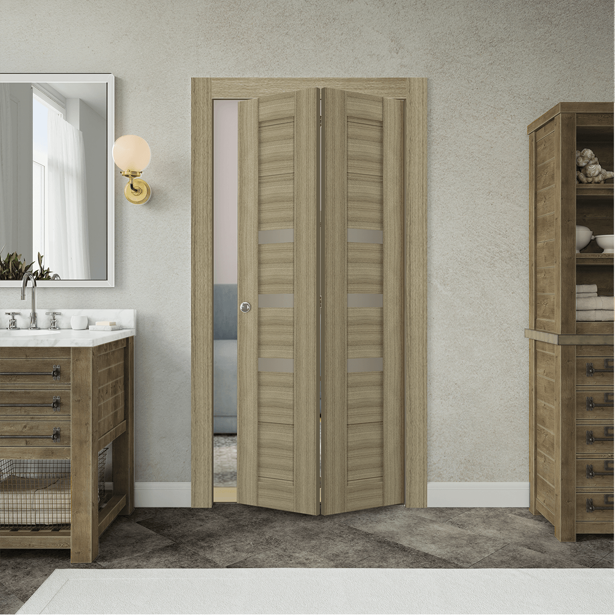 RITA VETRO SHAMBOR BI-FOLD BELLDINNI MODERN INTERIOR DOOR - 2
