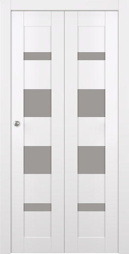 MIRELLA VETRO SNOW WHITE BI-FOLD BELLDINNI MODERN INTERIOR DOOR - 4