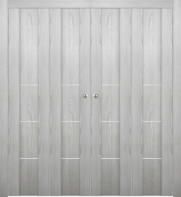 AVON 01 4H RIBEIRA ASH DOUBLE BI-FOLD BELLDINNI MODERN INTERIOR DOOR - 1