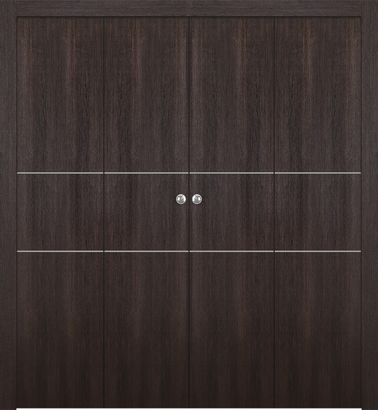 OPTIMA 2H VERALINGA OAK DOUBLE BI-FOLD BELLDINNI MODERN INTERIOR DOOR - 1