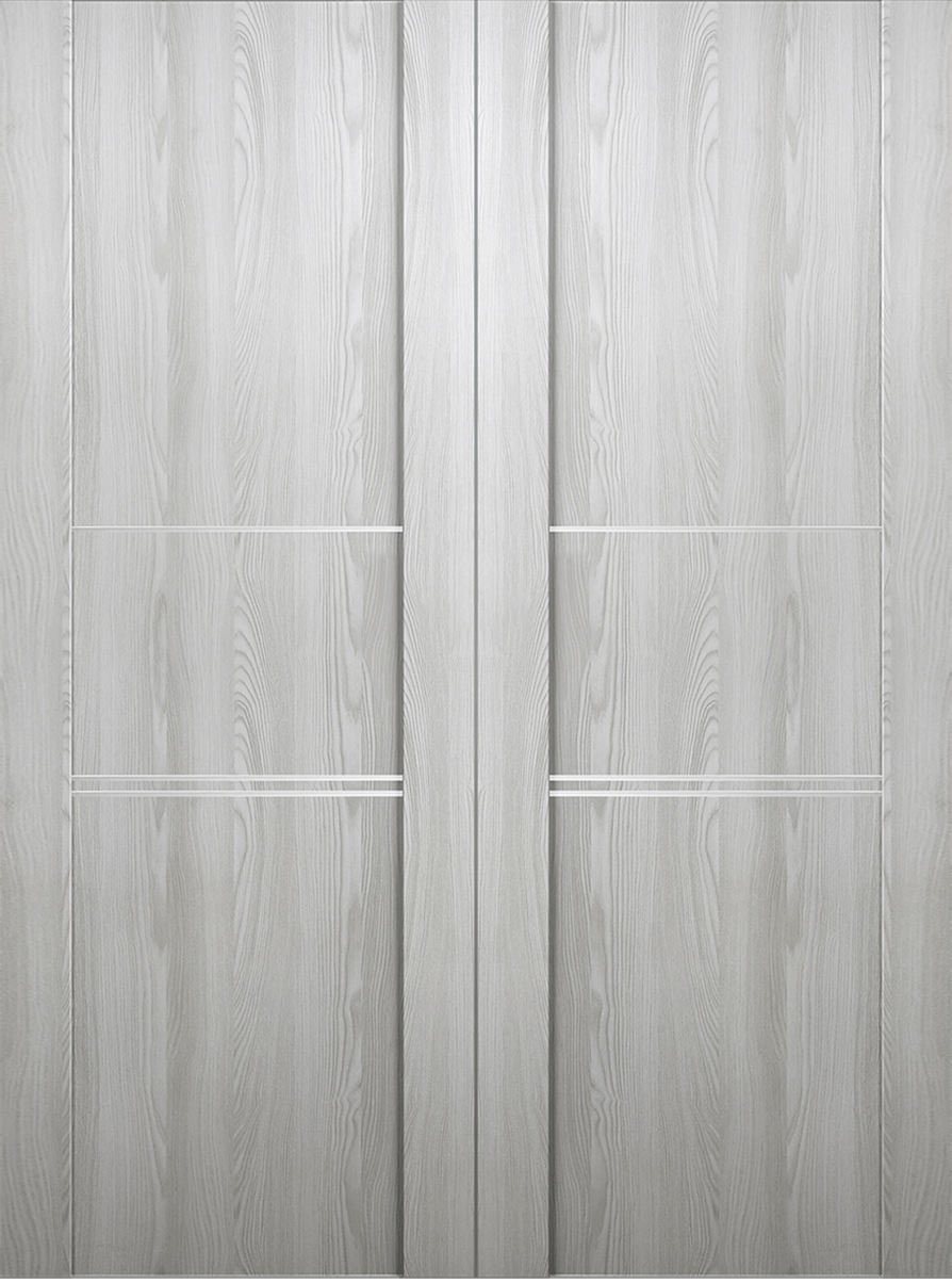 AVON 01 3H RIBEIRA ASH DOUBLE BARN BELLDINNI MODERN INTERIOR DOOR - 2