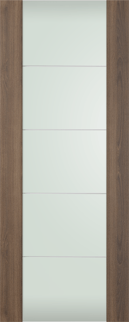 AVON 202 4H VETRO PECAN NUTWOOD BARN DOORS BELLDINNI MODERN INTERIOR DOOR - 2
