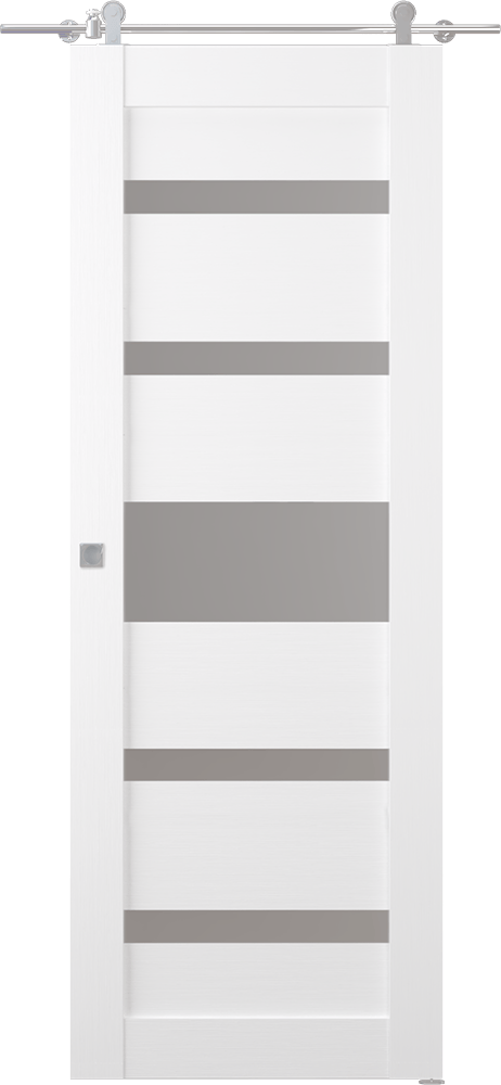 GINA VETRO BIANCO NOBLE BARN DOORS BELLDINNI MODERN INTERIOR DOOR - 1