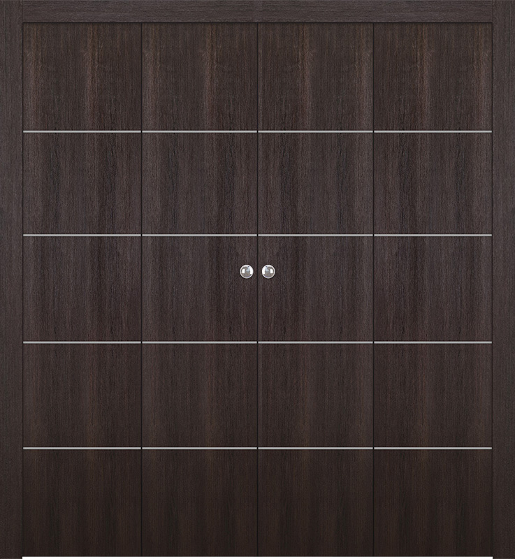 OPTIMA 4H VERALINGA OAK DOUBLE BI-FOLD BELLDINNI MODERN INTERIOR DOOR - 1