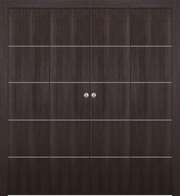 OPTIMA 4H VERALINGA OAK DOUBLE BI-FOLD BELLDINNI MODERN INTERIOR DOOR - 1