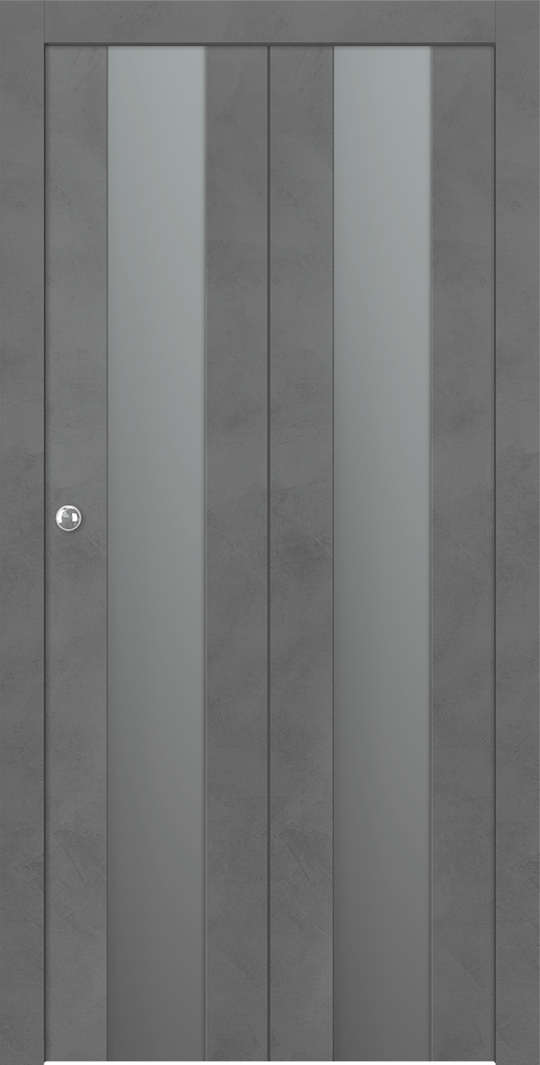 AVON 202 VETRO DARK URBAN DOUBLE BI-FOLD BELLDINNI MODERN INTERIOR DOOR - 1