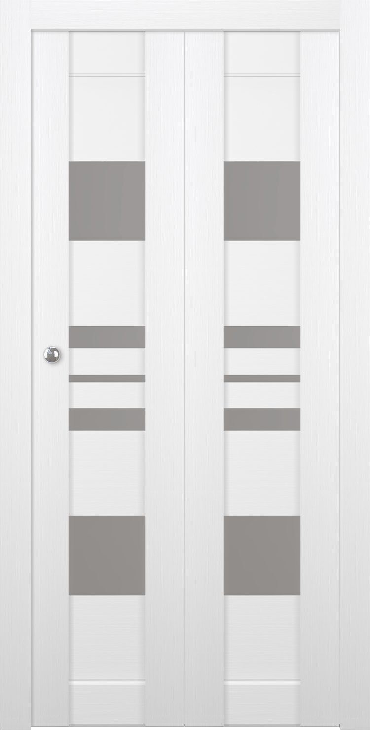 ROMI VETRO BIANCO NOBLE BI-FOLD BELLDINNI MODERN INTERIOR DOOR - 1