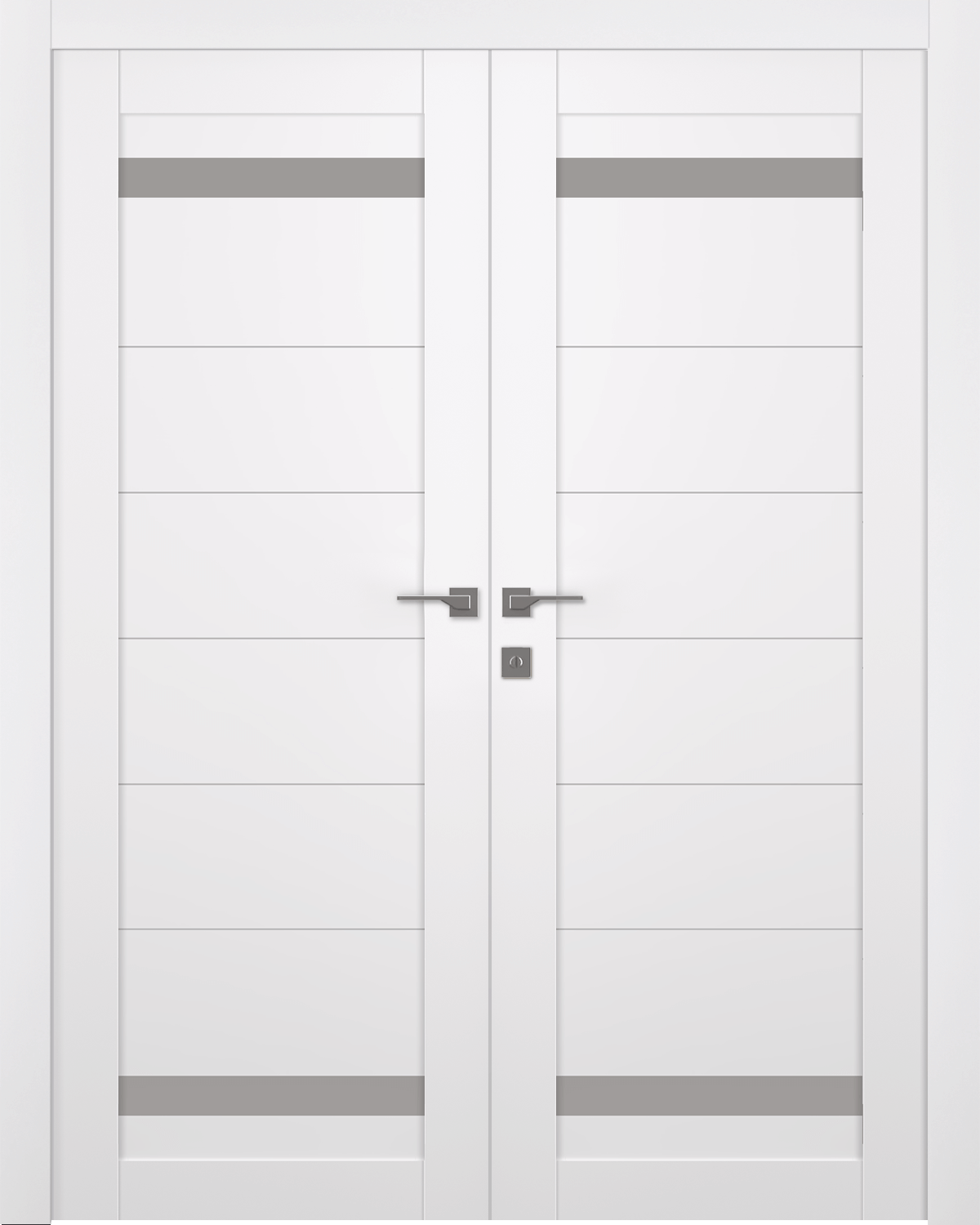 PERLA VETRO SNOW WHITE DOUBLE BELLDINNI MODERN INTERIOR DOOR - 1