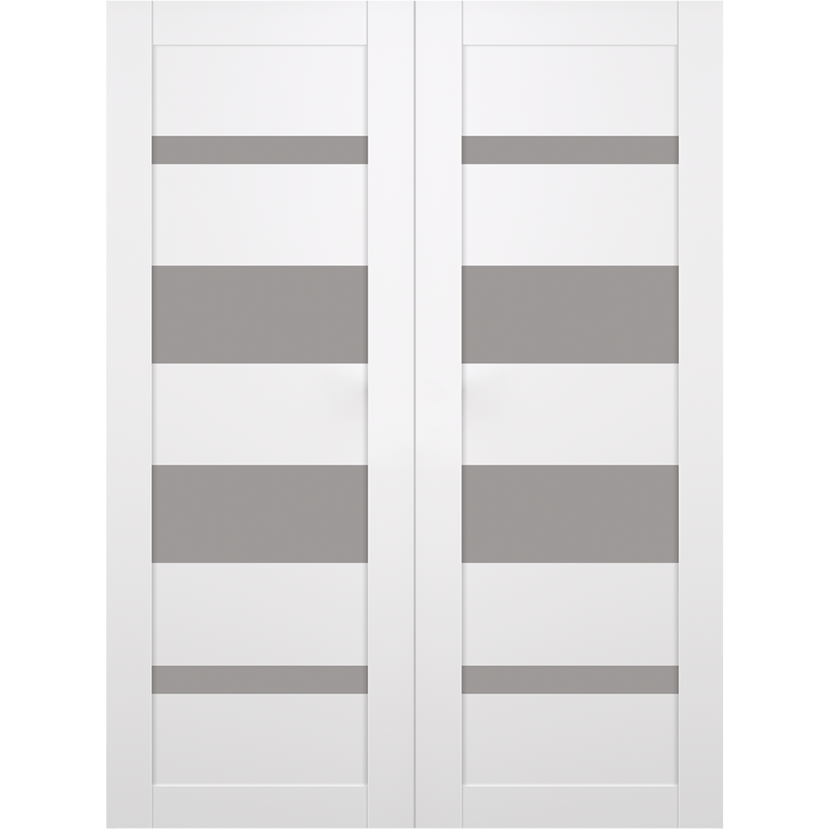 MIRELLA VETRO SNOW WHITE DOUBLE POCKET BELLDINNI MODERN INTERIOR DOOR - 2