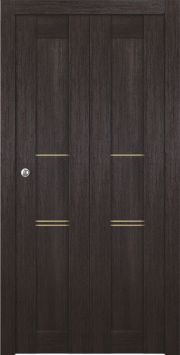 AVON 07 3H GOLD VERALINGA OAK BI-FOLD BELLDINNI MODERN INTERIOR DOOR - 1