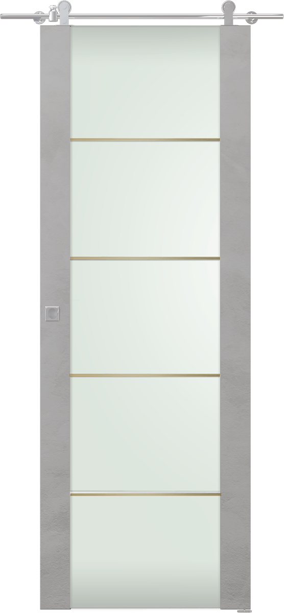 AVON 202 4H GOLD STRIPS VETRO LIGHT URBAN BARN DOORS BELLDINNI MODERN INTERIOR DOOR - 1