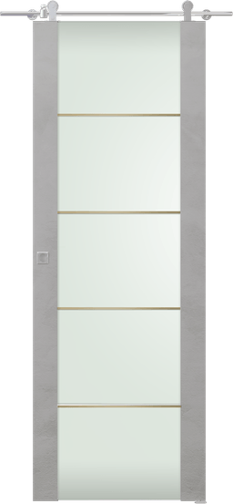 AVON 202 4H GOLD STRIPS VETRO LIGHT URBAN BARN DOORS BELLDINNI MODERN INTERIOR DOOR - 1