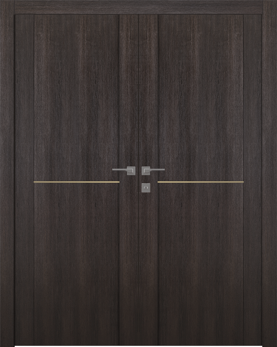 AVON 01 1H GOLD VERALINGA OAK DOUBLE BELLDINNI MODERN INTERIOR DOOR - 1