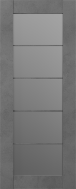 AVON 5 LITE VETRO DARK URBAN BARN BELLDINNI MODERN INTERIOR DOOR - 2