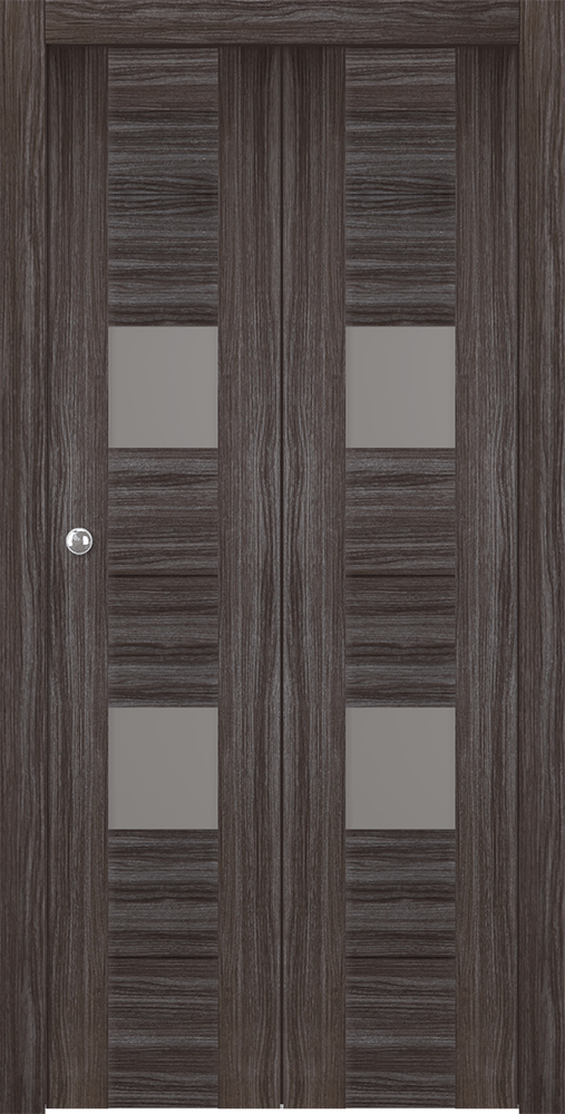 BERTA VETRO GRAY OAK BI-FOLD BELLDINNI MODERN INTERIOR DOOR - 1