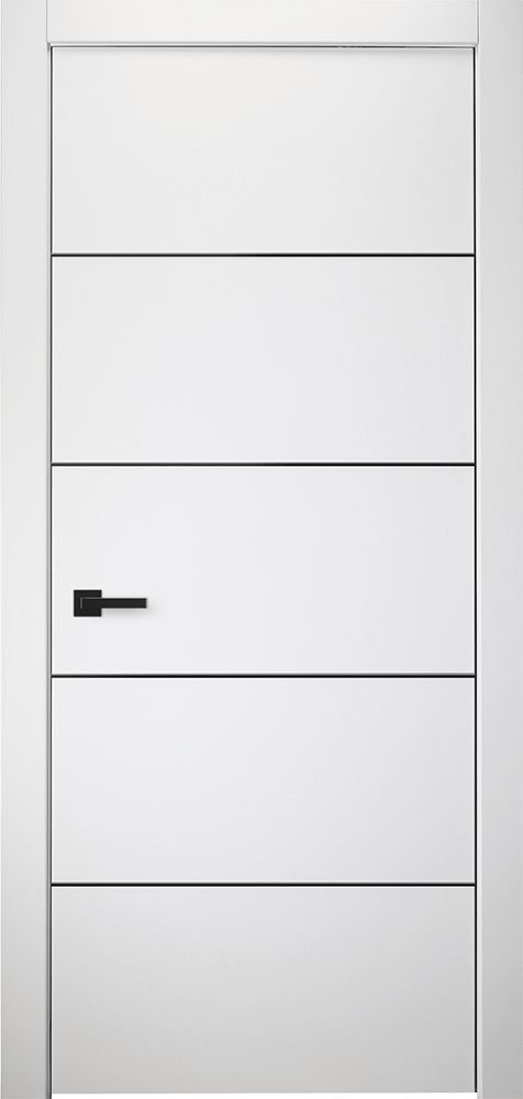 OPTIMA 4H BLACK SNOW WHITE SWING DOORS BELLDINNI MODERN INTERIOR DOOR - 1
