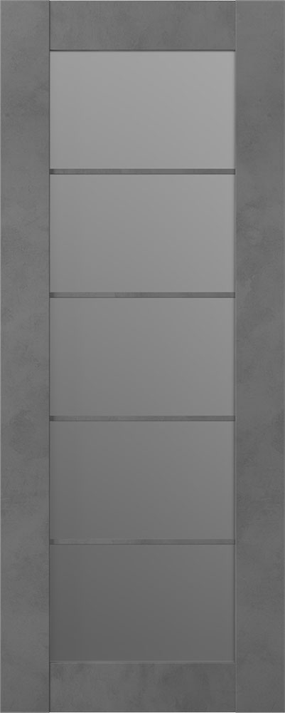 AVON 5 LITE VETRO DARK URBAN SLAB BELLDINNI MODERN INTERIOR DOOR - 1
