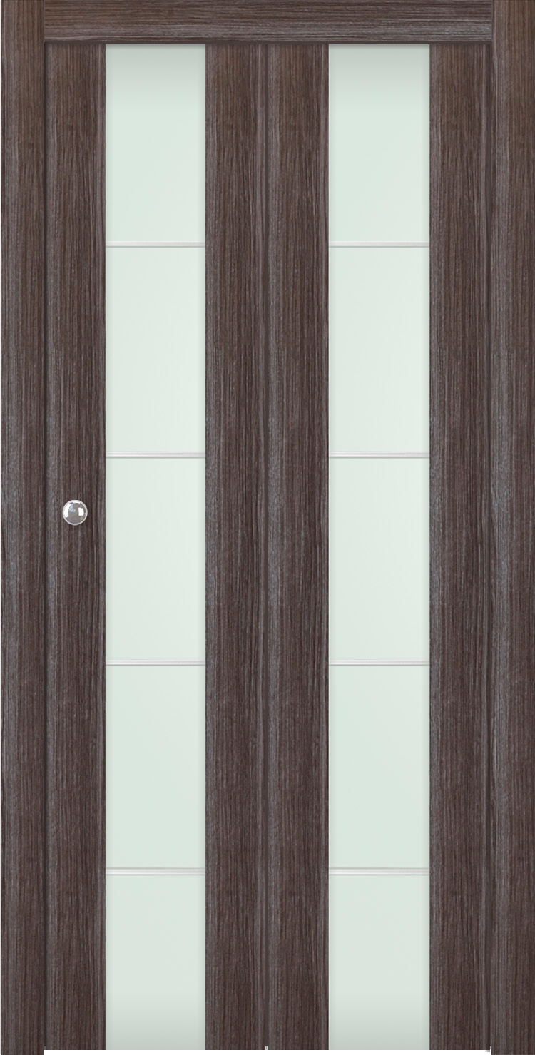 PALLADIO 202 4H VETRO GRAY OAK BI-FOLD DOORS BELLDINNI MODERN INTERIOR DOOR - 1