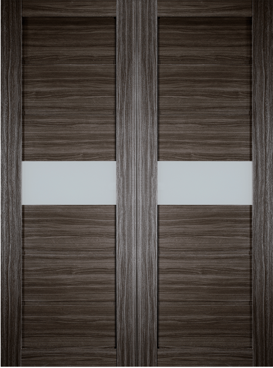 EDNA VETRO GRAY OAK DOUBLE BARN BELLDINNI MODERN INTERIOR DOOR - 2