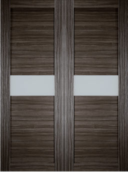 EDNA VETRO GRAY OAK DOUBLE BARN BELLDINNI MODERN INTERIOR DOOR - 2