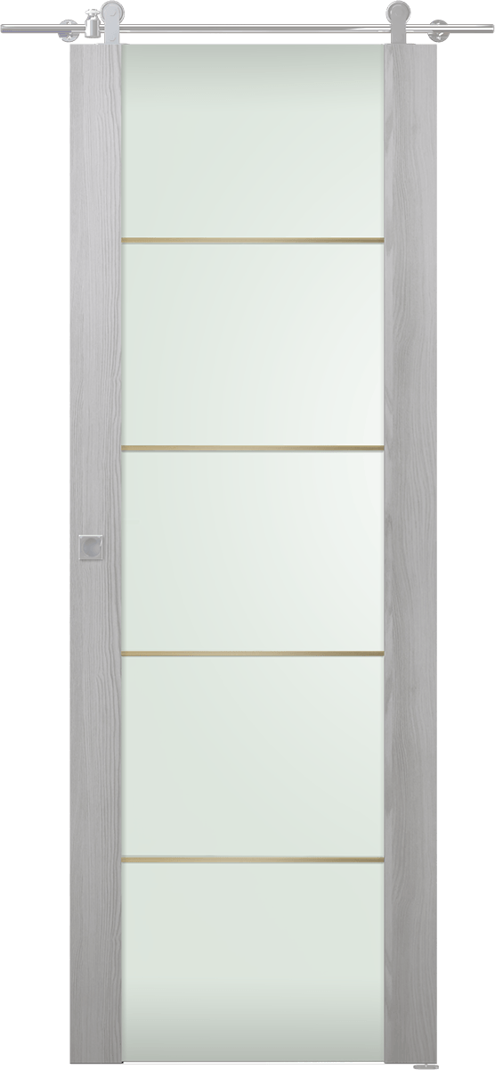 AVON 202 4H GOLD STRIPS VETRO RIBEIRA ASH BARN DOORS BELLDINNI MODERN INTERIOR DOOR - 1
