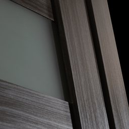 EDNA VETRO GRAY OAK DOUBLE BI-FOLD BELLDINNI MODERN INTERIOR DOOR - 4