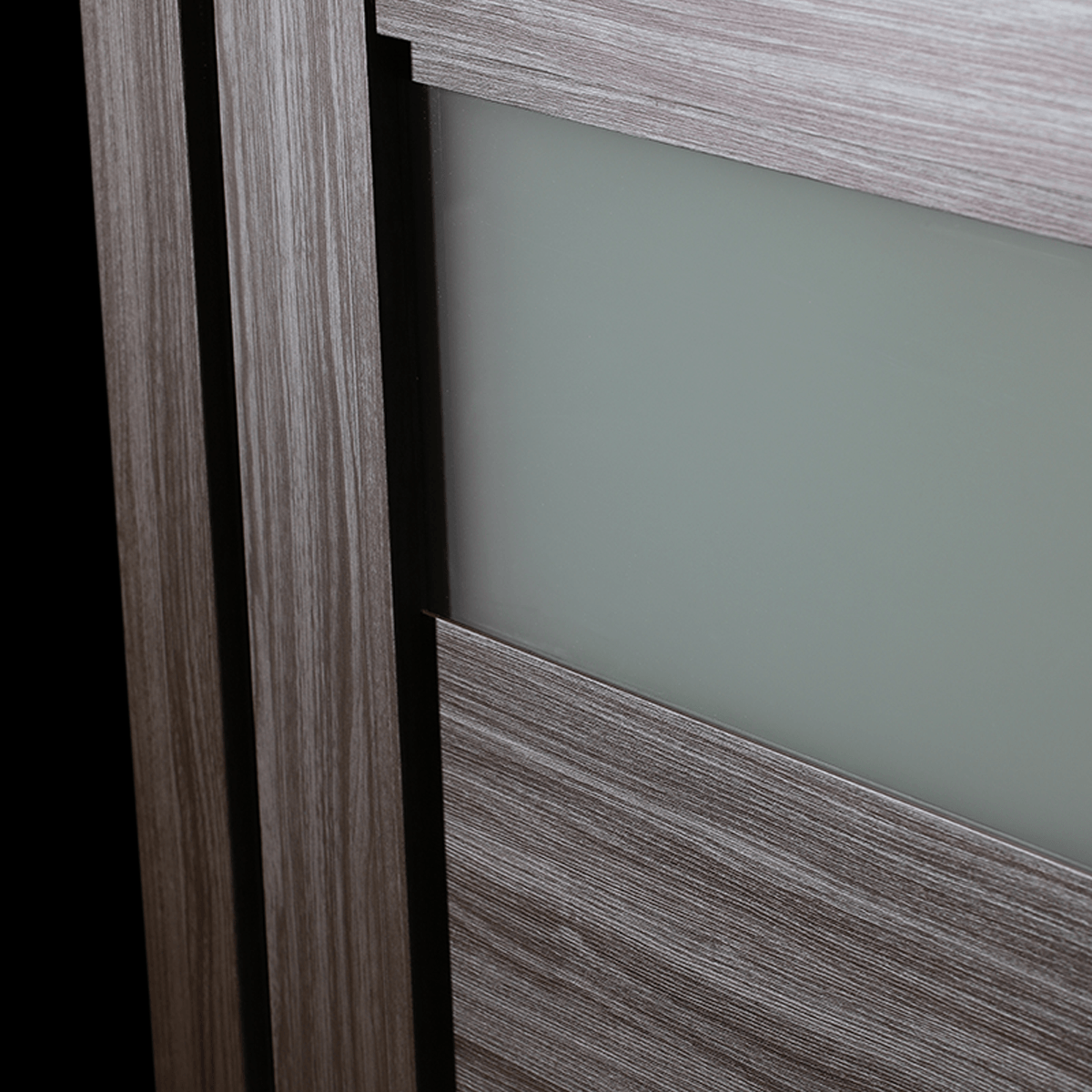 EDNA VETRO GRAY OAK DOUBLE BI-FOLD BELLDINNI MODERN INTERIOR DOOR - 2