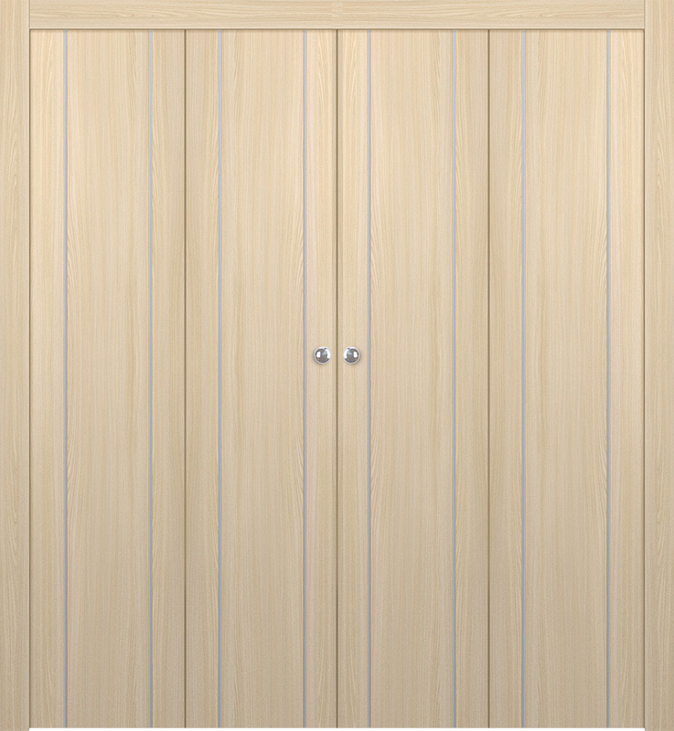 OPTIMA 2U LOIRE ASH DOUBLE BI-FOLD DOORS BELLDINNI MODERN INTERIOR DOOR - 1