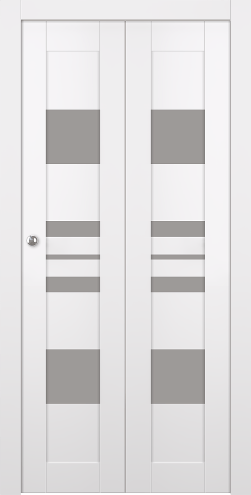 ROMI VETRO SNOW WHITE BI-FOLD BELLDINNI MODERN INTERIOR DOOR - 1