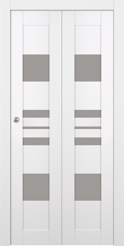 ROMI VETRO SNOW WHITE BI-FOLD BELLDINNI MODERN INTERIOR DOOR - 1