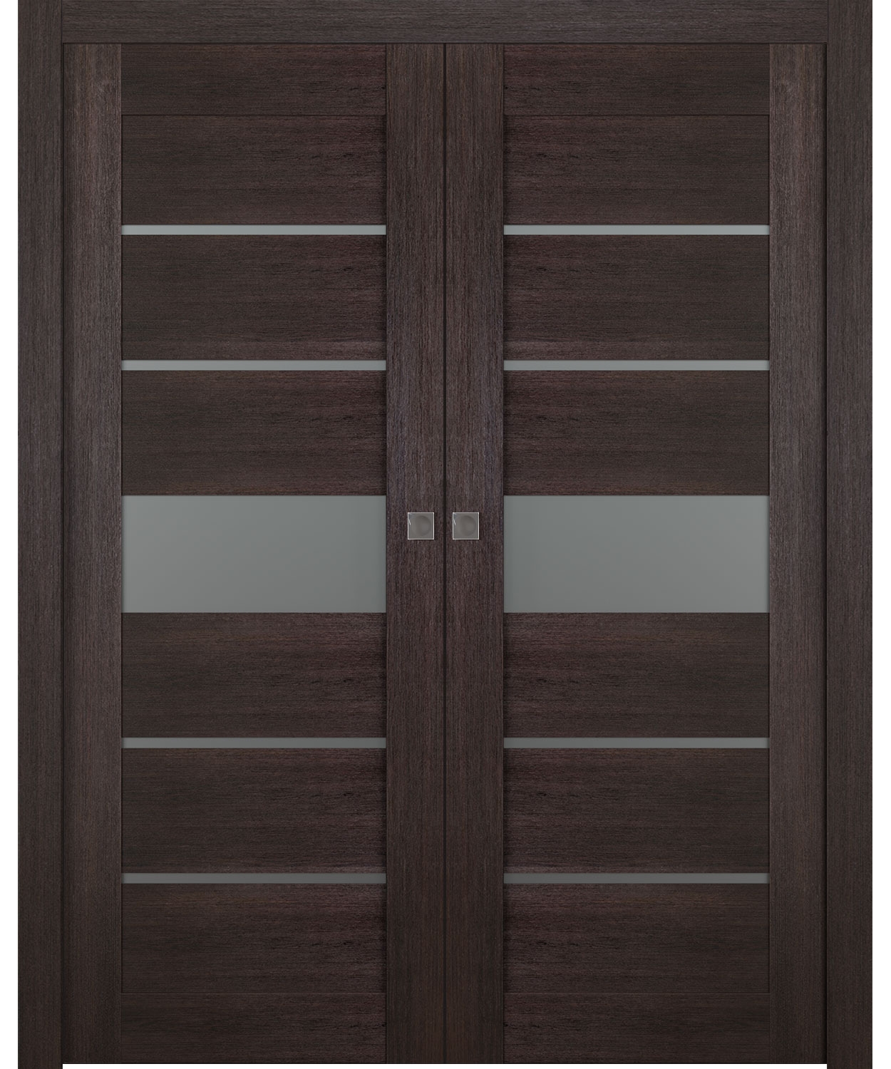 AVON 07-06 VETRO VERALINGA OAK DOUBLE POCKET BELLDINNI MODERN INTERIOR DOOR - 1