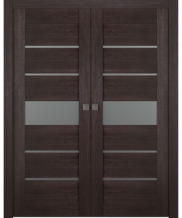 AVON 07-06 VETRO VERALINGA OAK DOUBLE POCKET BELLDINNI MODERN INTERIOR DOOR - 1