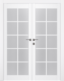 PALLADIO 10 LITE VETRO BIANCO NOBLE DOUBLE BELLDINNI MODERN INTERIOR DOOR - 1