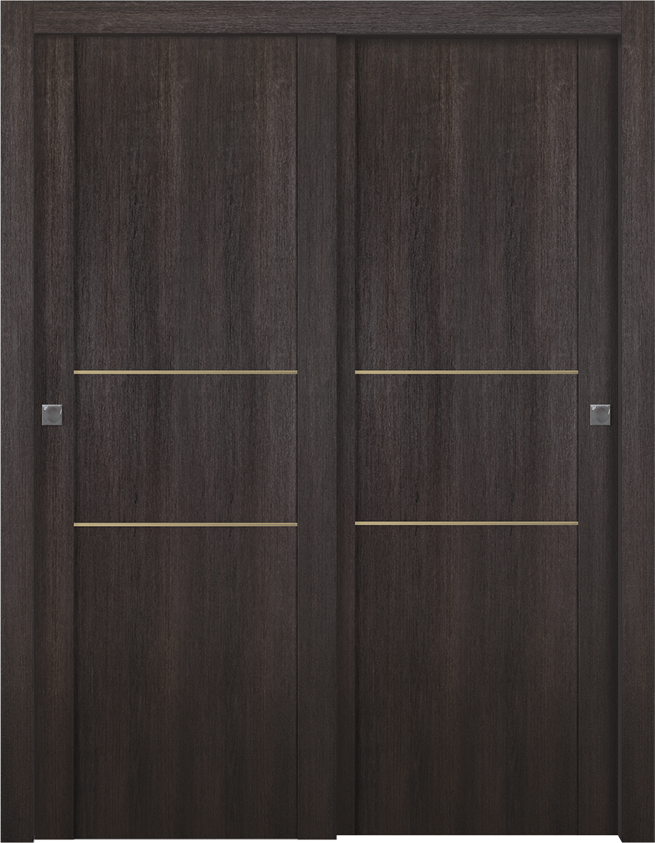 AVON 01 2H GOLD VERALINGA OAK BYPASS DOORS BELLDINNI MODERN INTERIOR DOOR - 1