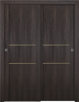 AVON 01 2H GOLD VERALINGA OAK BYPASS DOORS BELLDINNI MODERN INTERIOR DOOR - 1