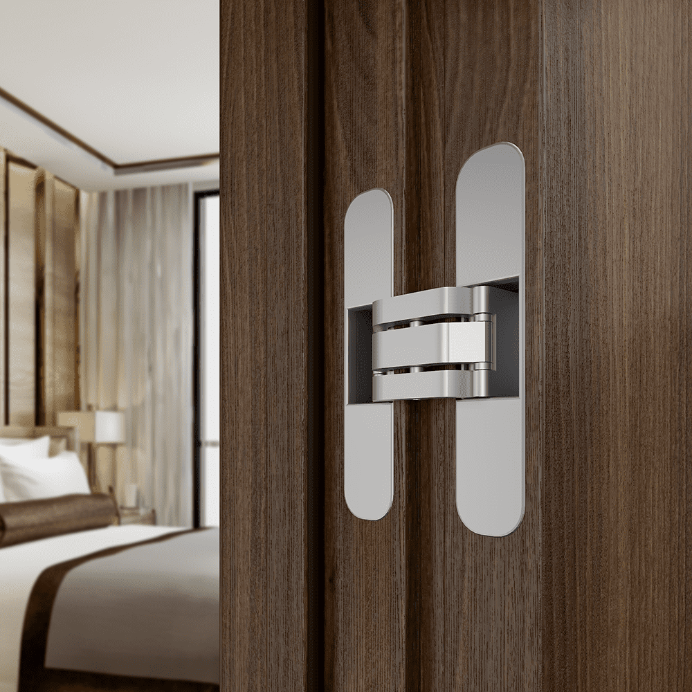 AVON 07-04 VETRO PECAN NUTWOOD DOUBLE INVISIBLE METAL FRAME BELLDINNI MODERN INTERIOR DOOR - 4