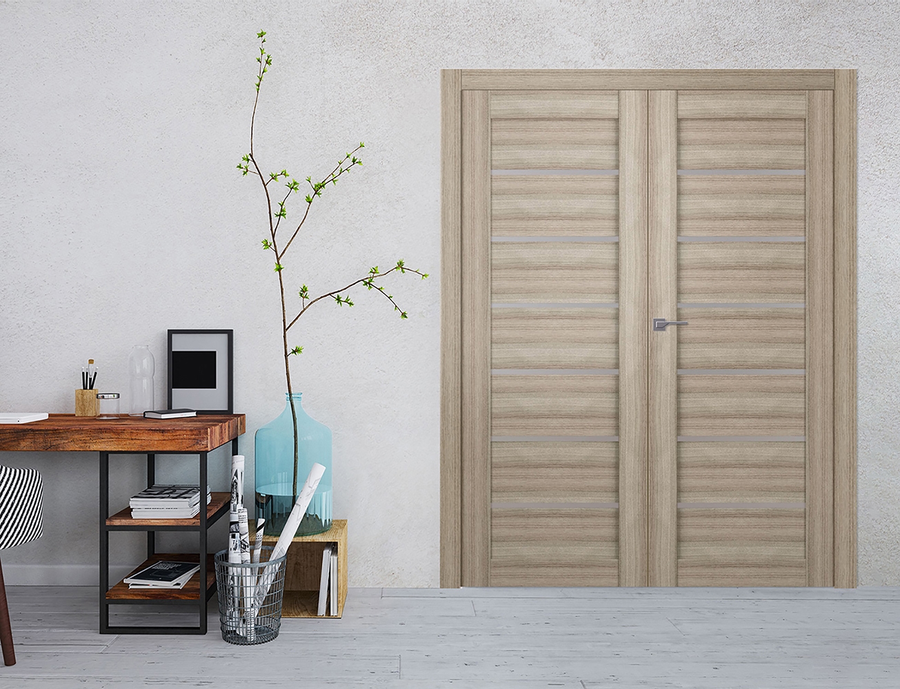 ALBA SHAMBOR DOUBLE POCKET BELLDINNI MODERN INTERIOR DOOR - 2