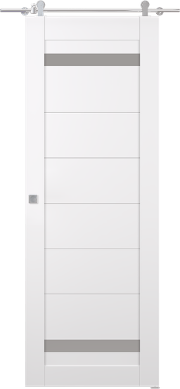 PERLA VETRO SNOW WHITE BARN BELLDINNI MODERN INTERIOR DOOR - 1