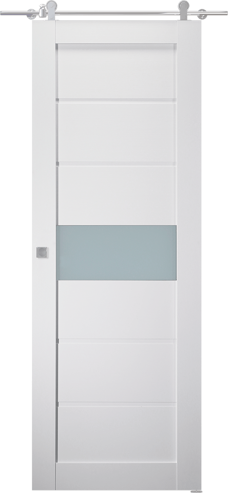 EDNA VETRO BIANCO NOBLE BARN BELLDINNI MODERN INTERIOR DOOR - 1