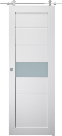 EDNA VETRO BIANCO NOBLE BARN BELLDINNI MODERN INTERIOR DOOR - 1