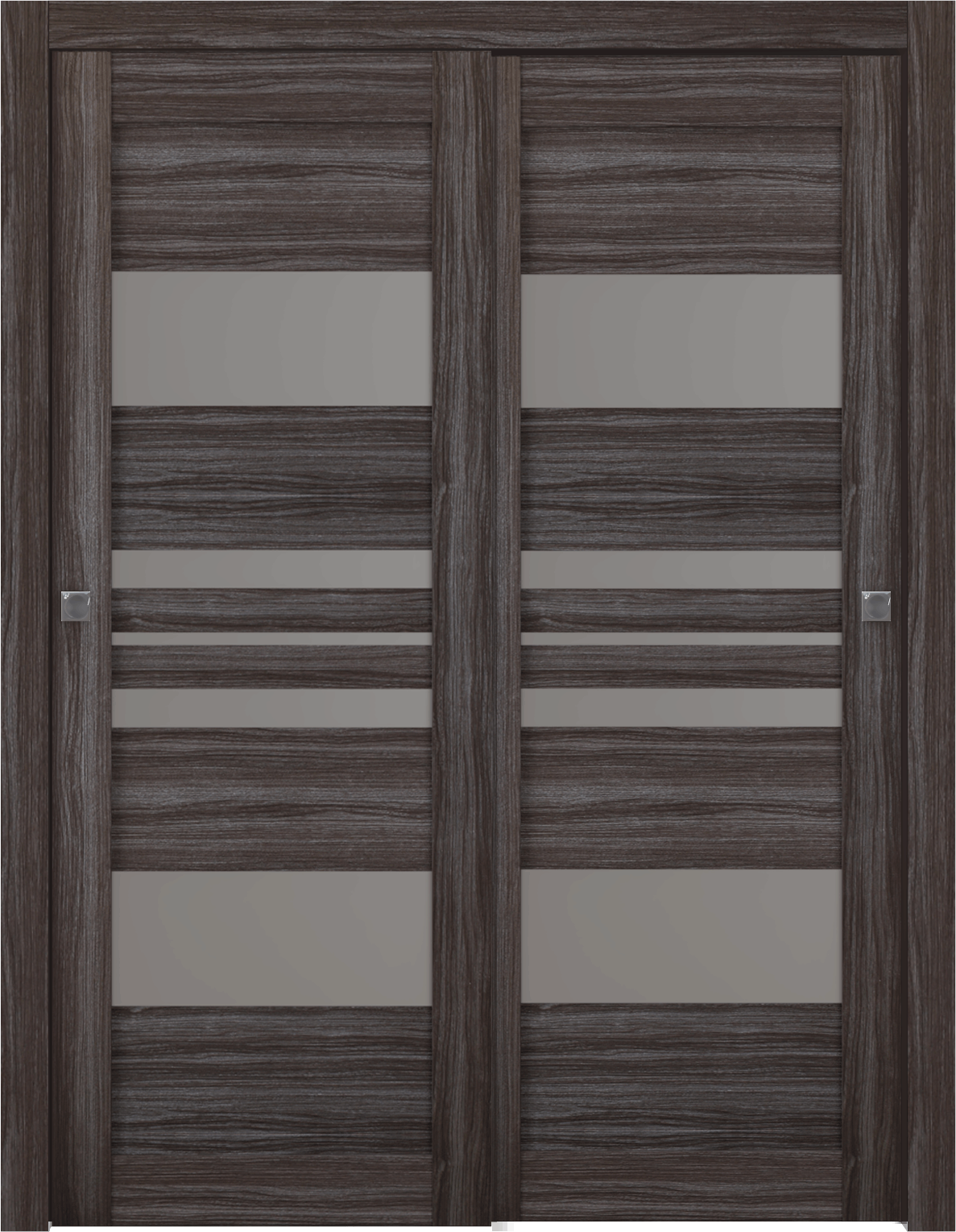 ROMI VETRO GRAY OAK BYPASS BELLDINNI MODERN INTERIOR DOOR - 1